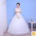 Romantic white bridal lace sleeveless ball gown Princess Wedding Dress